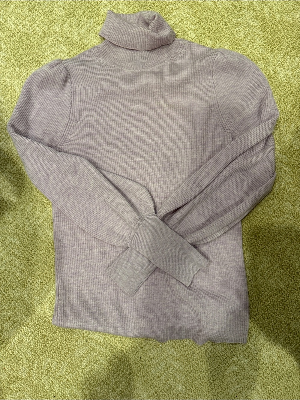 Jcrew Women’s Turtleneck Ribbed Sweater in Lavender - Classic Cozy Style